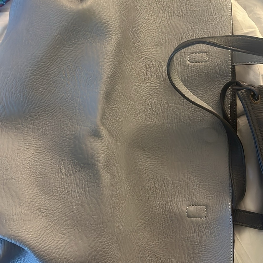 Nordstrom Faux Leather Grey Tote - Picture 6 of 6